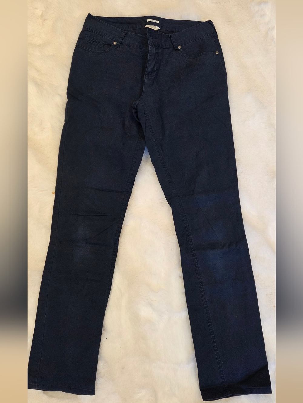 Tag Stretch Slim Pants in Navy